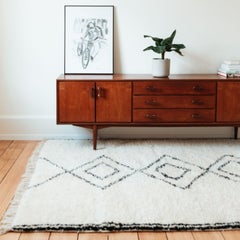 CLÁSICA Alfombra de lana bereber tejida a mano Moderna Grande Minimalista Contemporánea