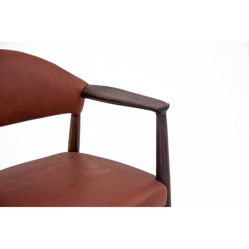 Armchair from Denmark, manufactured in the 1970s of last century. The armchair is ideal as a desk set from the 1960s-1980s.