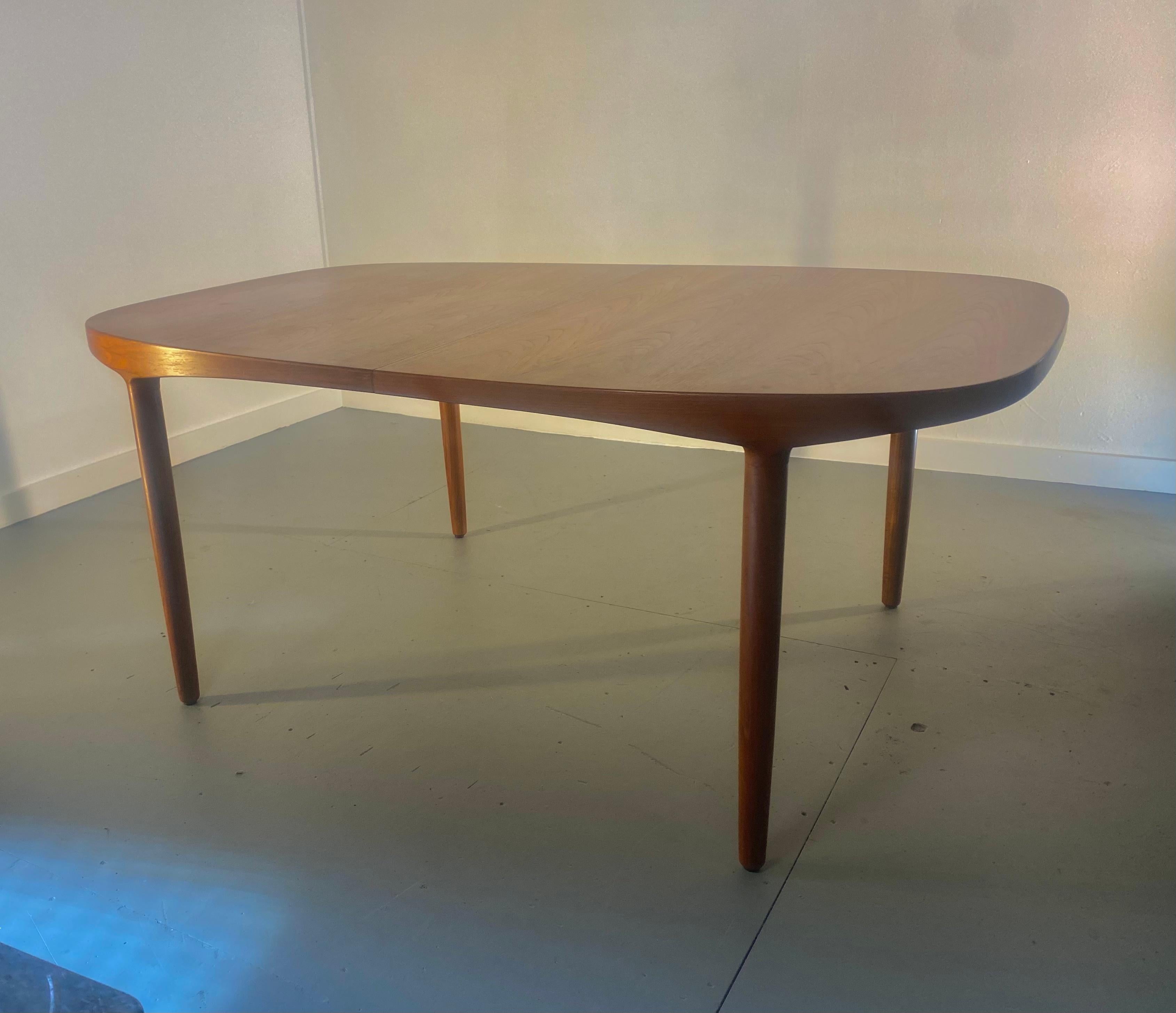 Scandinavian Modern Classic Danish Extension Dining Table, , Kurt Ostergaard for Randers Mobelfabrik