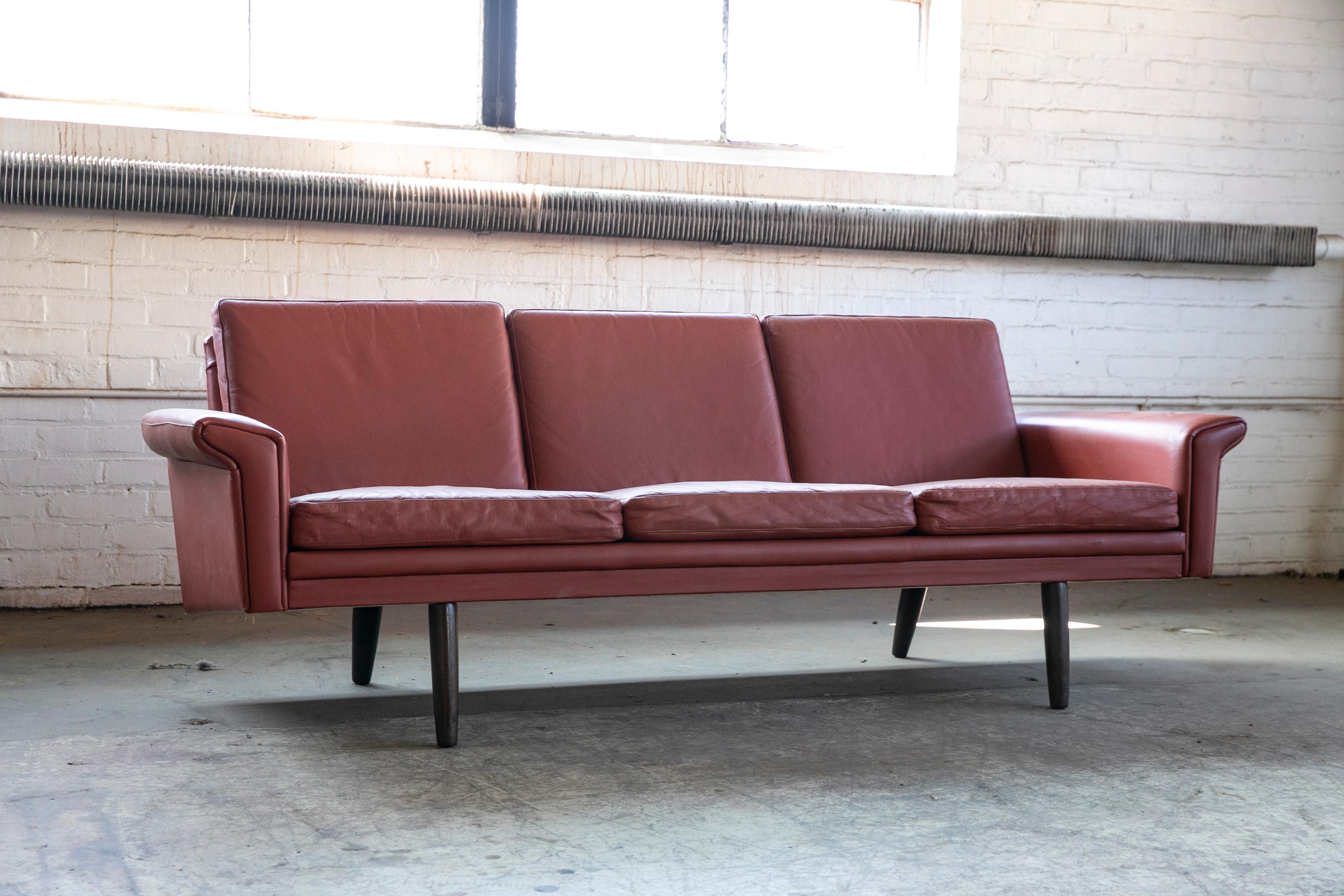 rust color couch