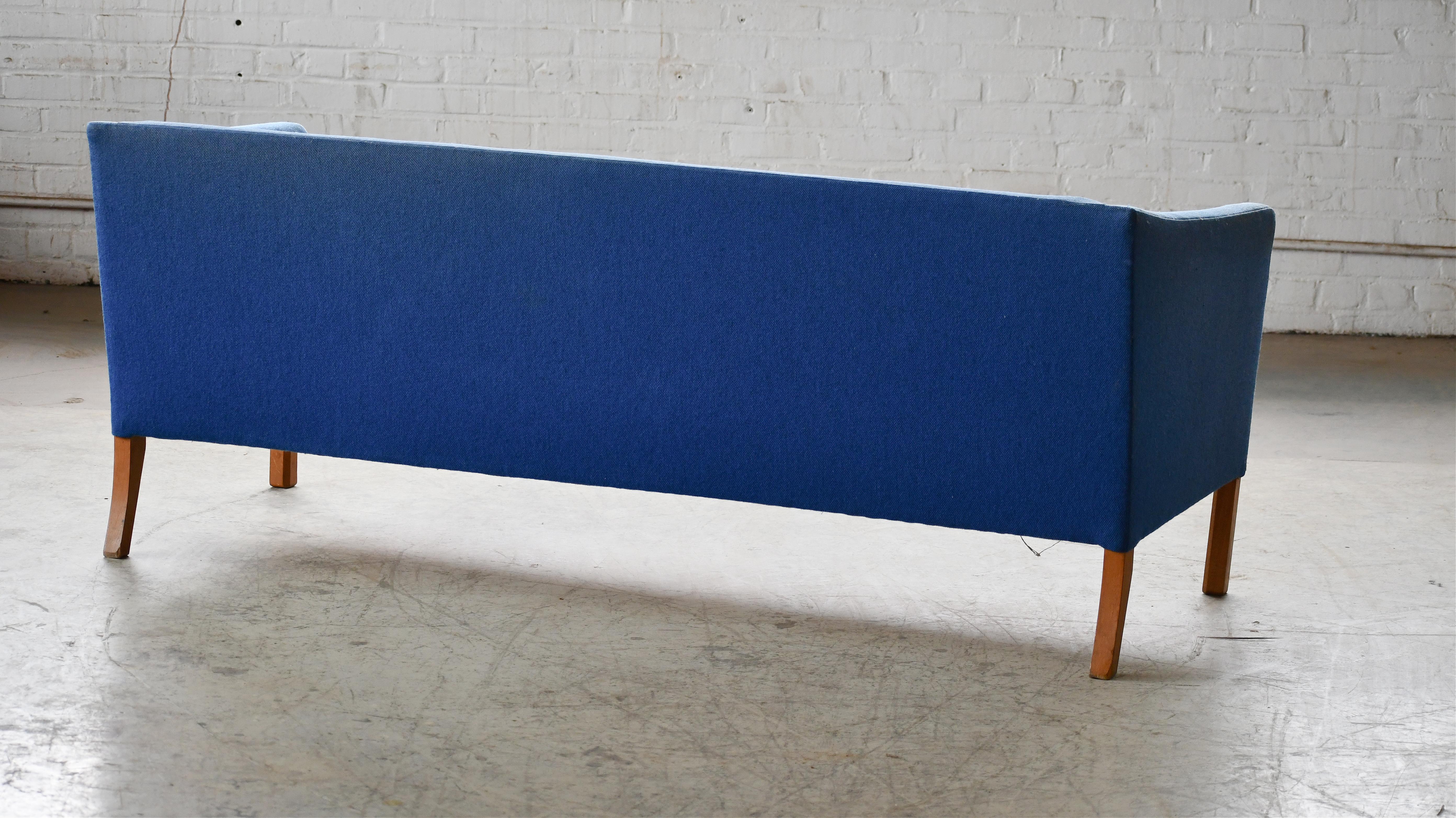 Wool Classic Danish Midcentury Sofa in the Style of Grete Jalk  For Sale