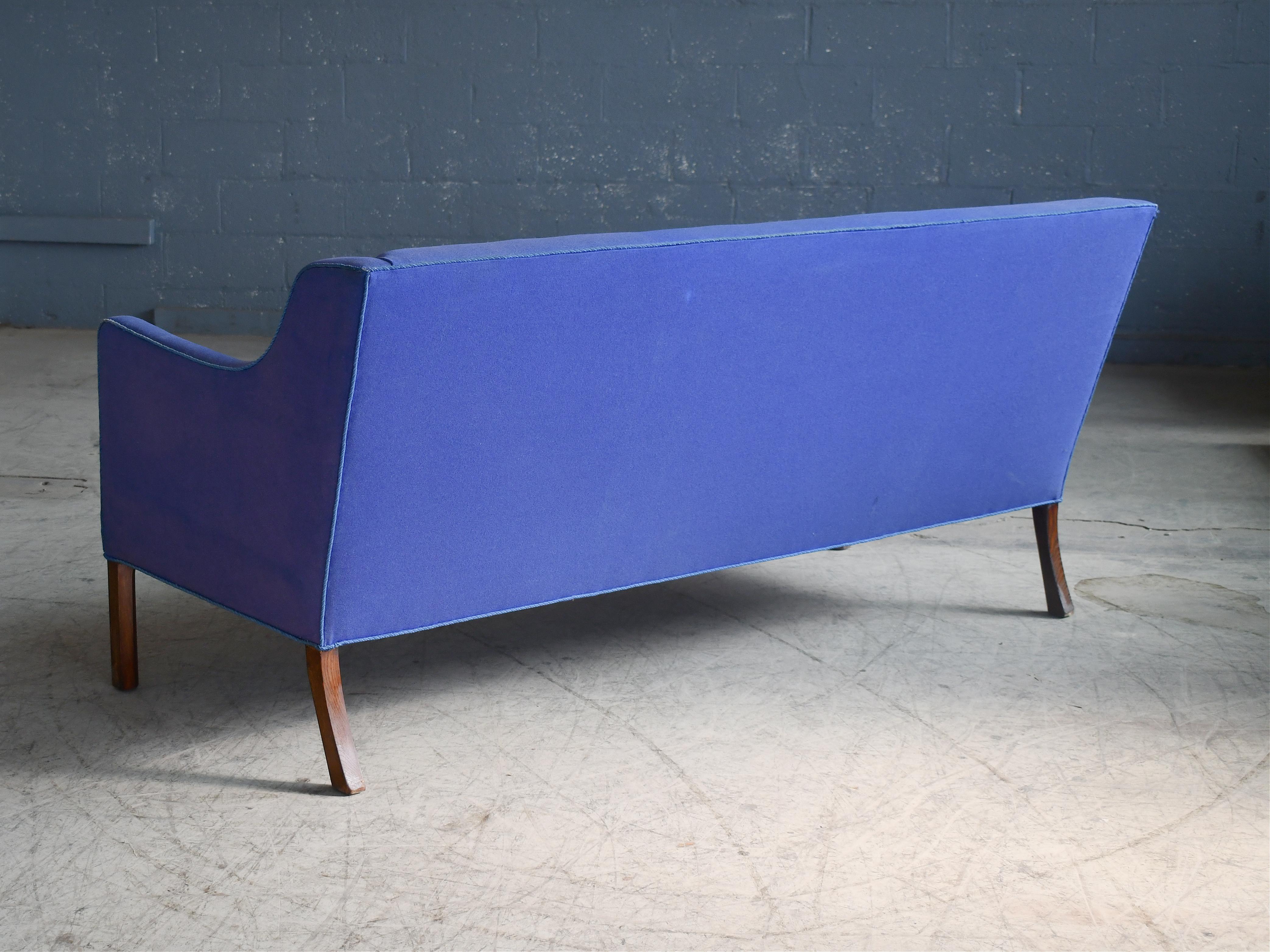 Wool Classic Danish Midcentury Sofa in the Style of Grete Jalk  For Sale