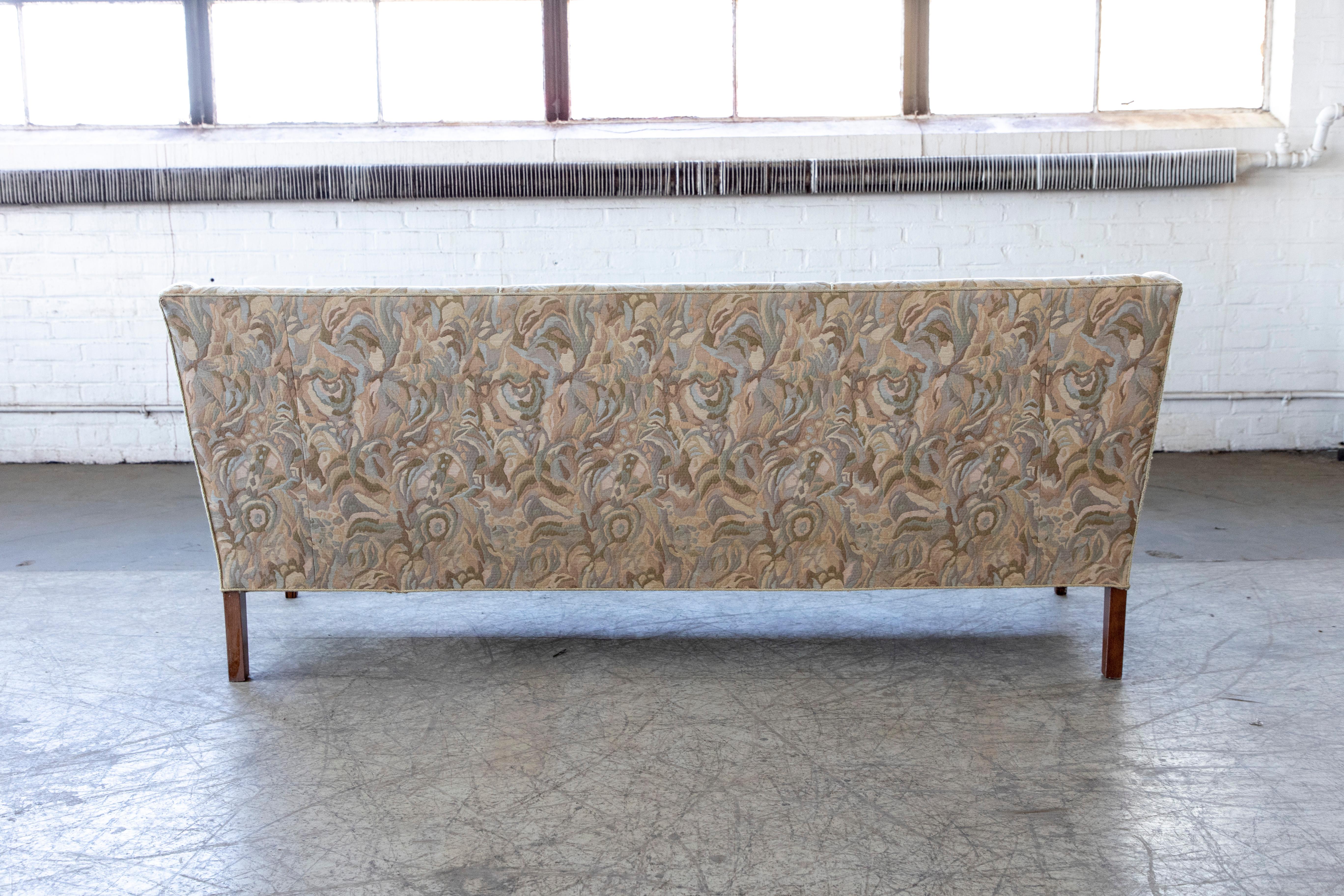 Classic Danish Midcentury Three-seat Sofa by Frits Henningsen 1950's For Sale 2