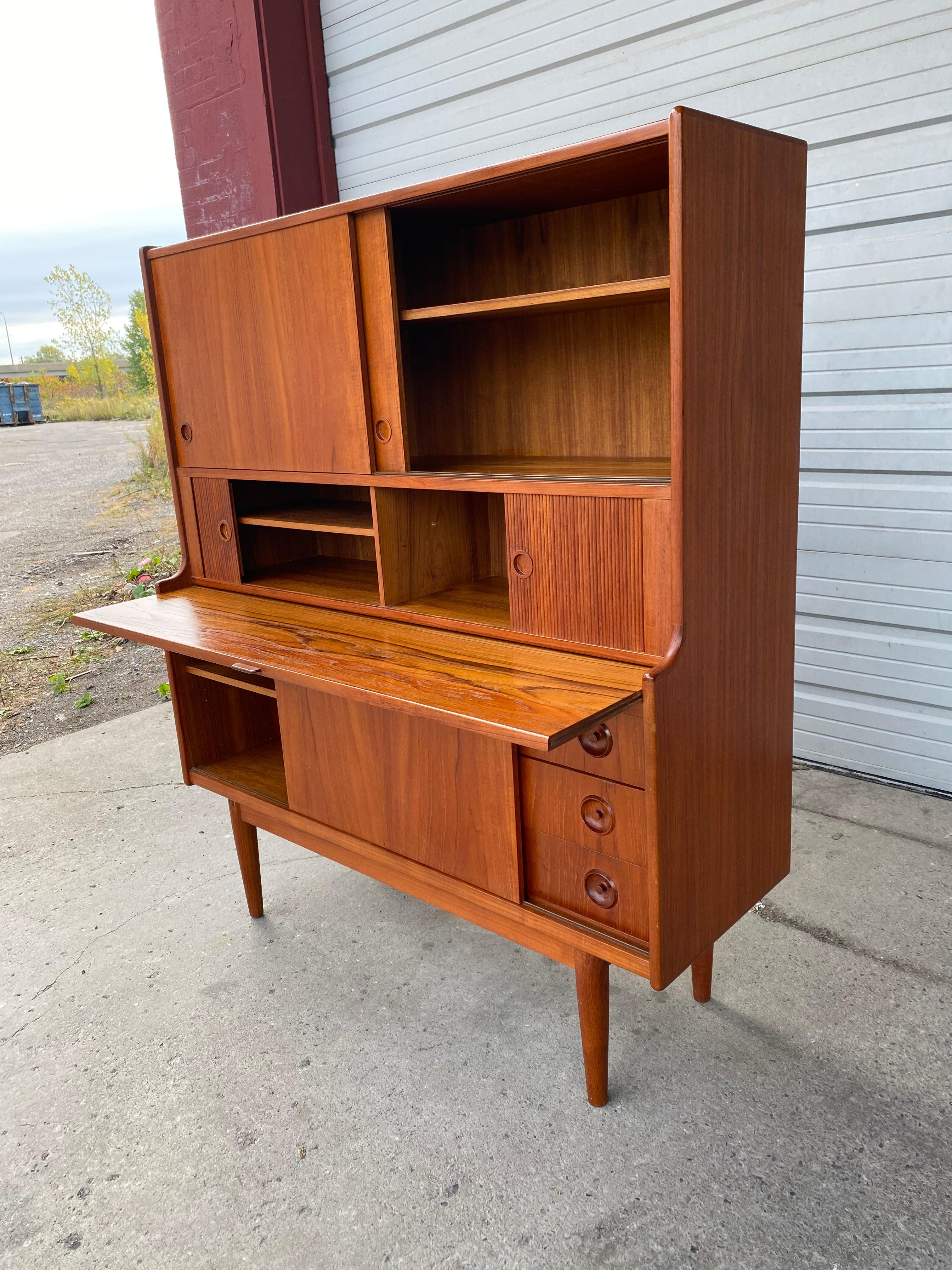 Classic Danish Modern Teak Cabinet or Server by Johannes Sorth for Bornholms In Good Condition In Buffalo, NY