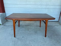 Classic Danish Modern Teak Expanding Dining Table by Johannes Andersen