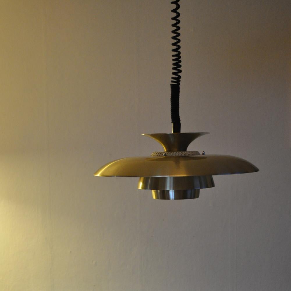 Scandinavian Modern Classic Danish Multi-Layered Brass Pendant Light