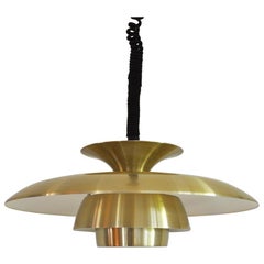 Classic Danish Multi-Layered Brass Pendant Light