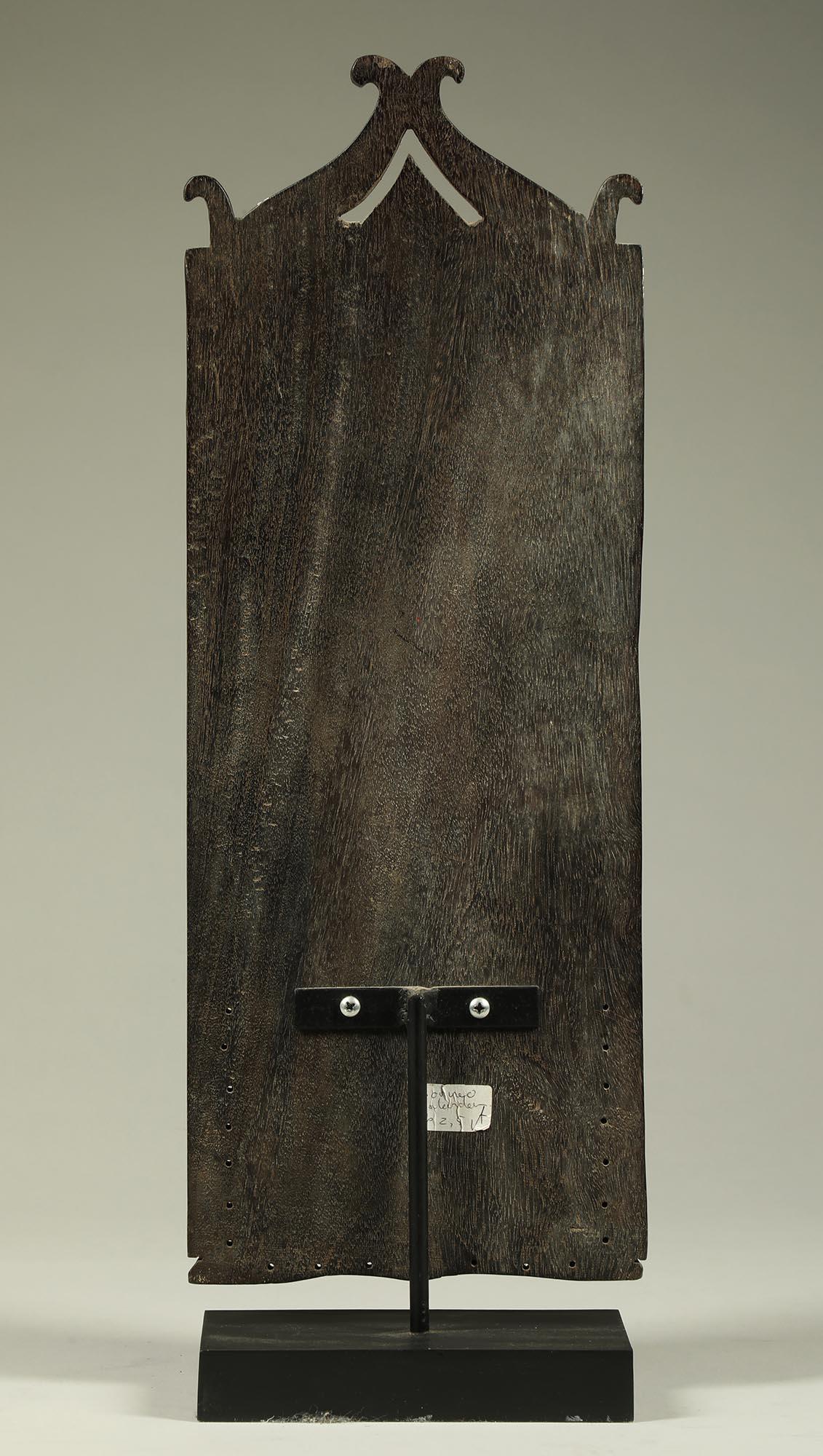 20th Century Classic Dayak Wood Calendar Board with Aso or Dragon Motifs, Borneo Indonesia For Sale