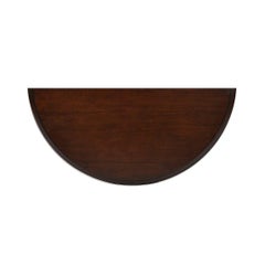Classic Demilune Console, Mahogany Finish