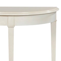 Classic Demilune Console, Rustic White