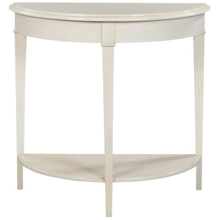 Classic Demilune Console, Rustic White For Sale at 1stDibs | white ...