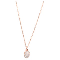 Collana Classic Design/One 18K Rose Pave con pepita di diamante