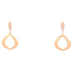 Classic Design 18K Soleil East Earring with Diamonds