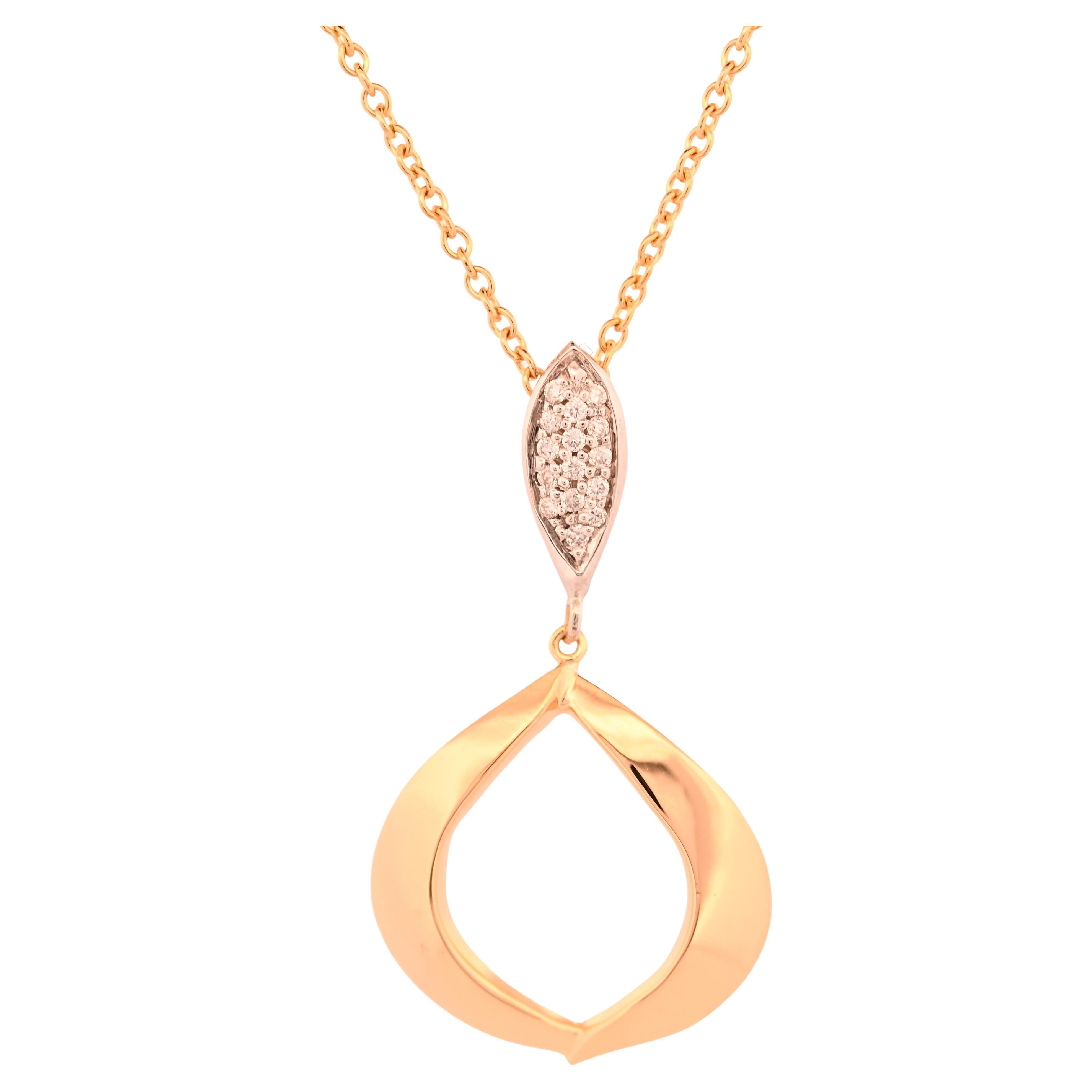 Ciondolo Soleil East 18K dal design classico con diamanti