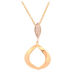 Classic Design 18K Soleil East Pendant with Diamonds