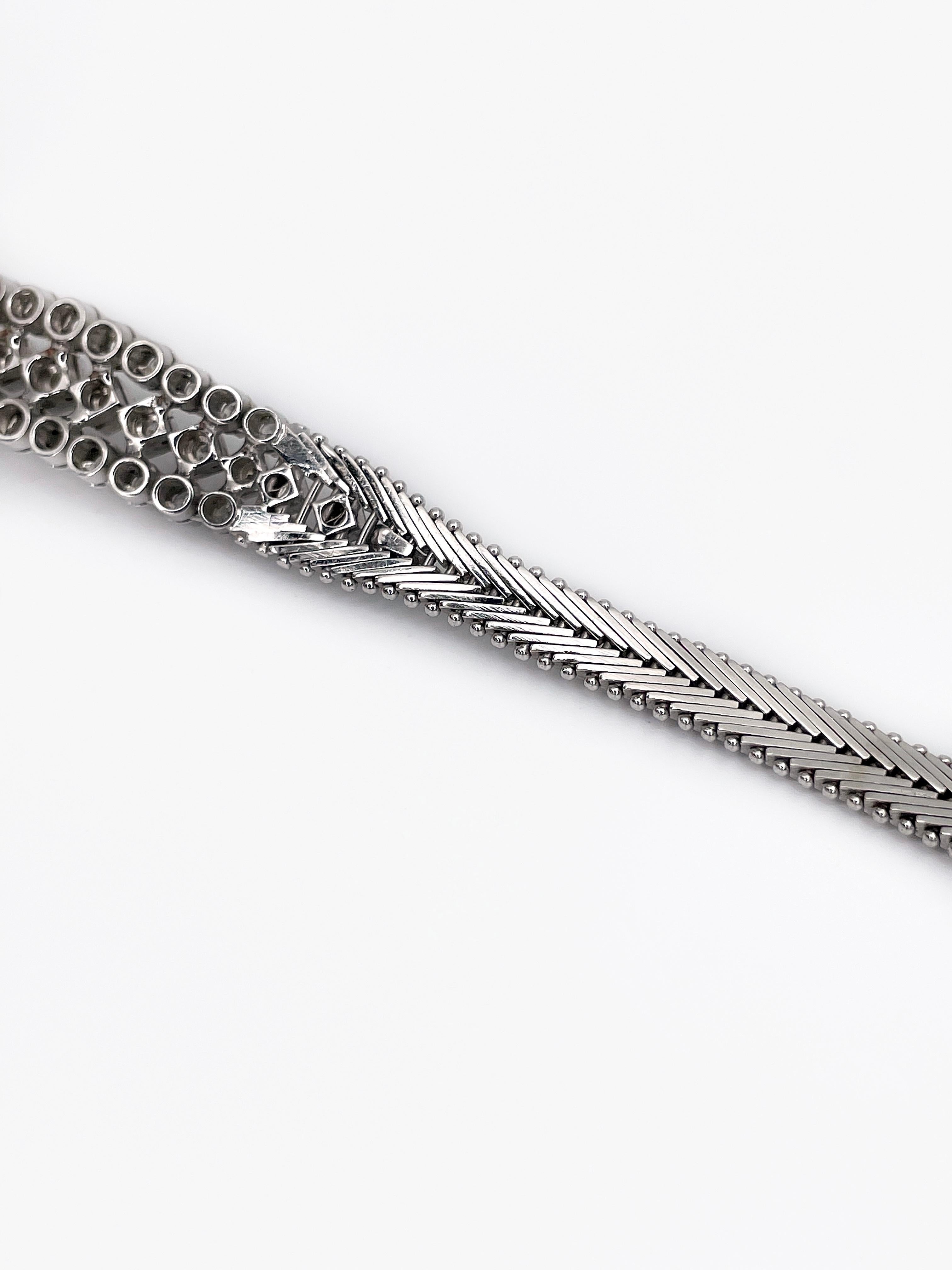 Klassisches Design 18K Weißgold 1ct Diamant-Armband 5