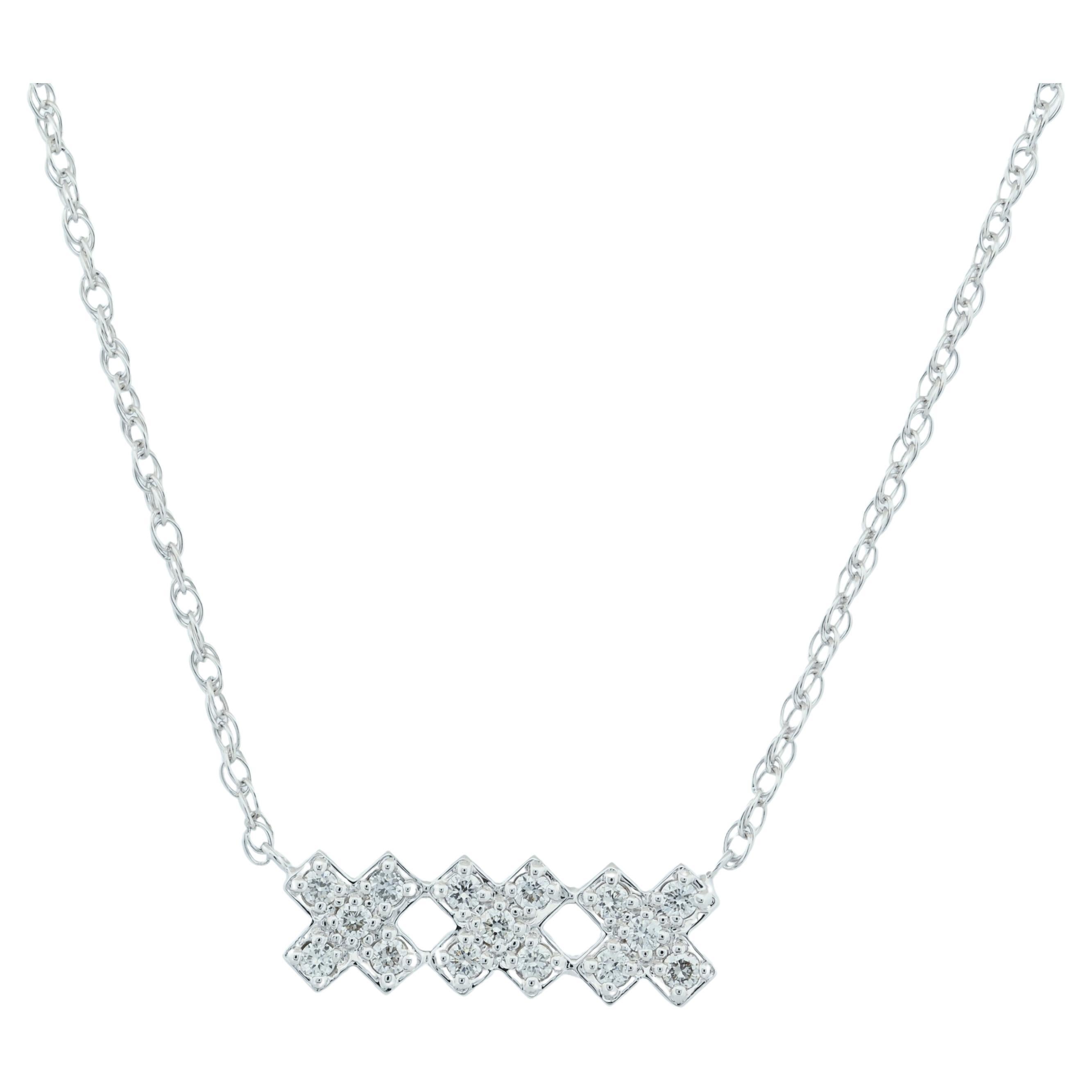 Classic Design/One Collier en treillis en or blanc 18K