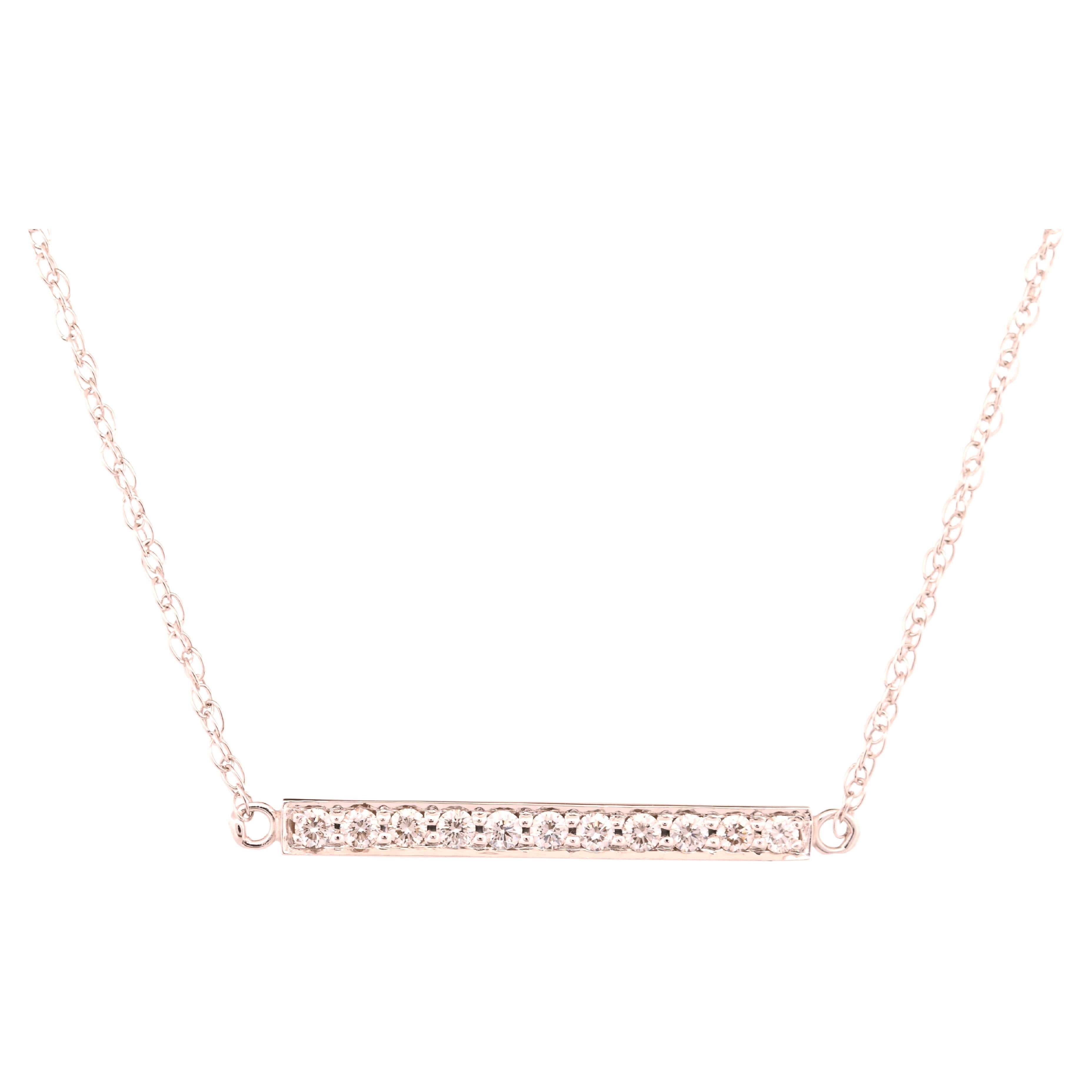 Classic Design/One Collier à barrettes en or blanc 18K et pavés