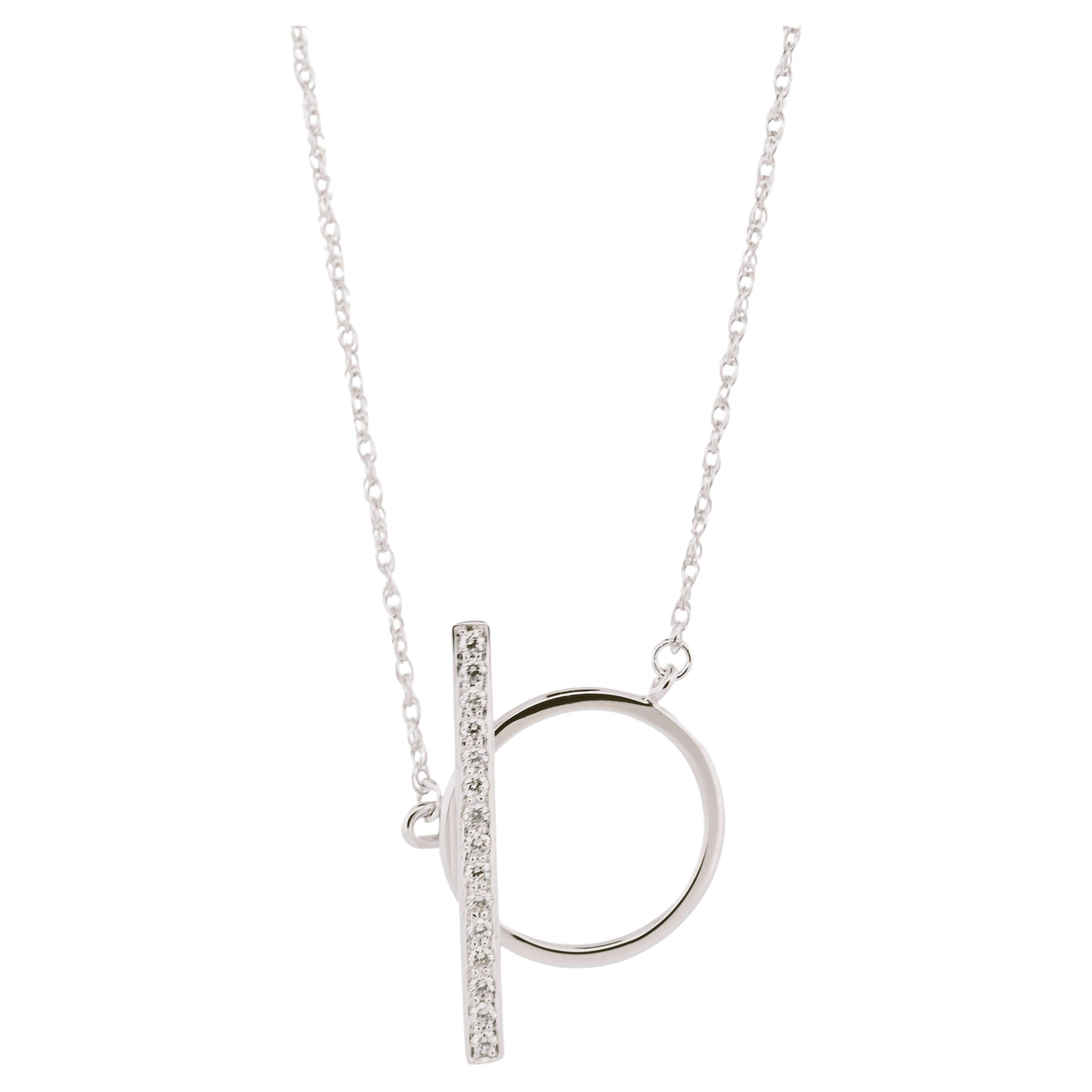 Collana Classic Design/One in oro bianco 18 carati con barrette e pendenti