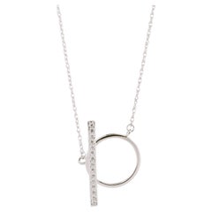 Collana Classic Design/One in oro bianco 18 carati con barrette e pendenti