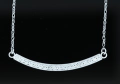 Classic Design 18K White Gold Scoop Necklace