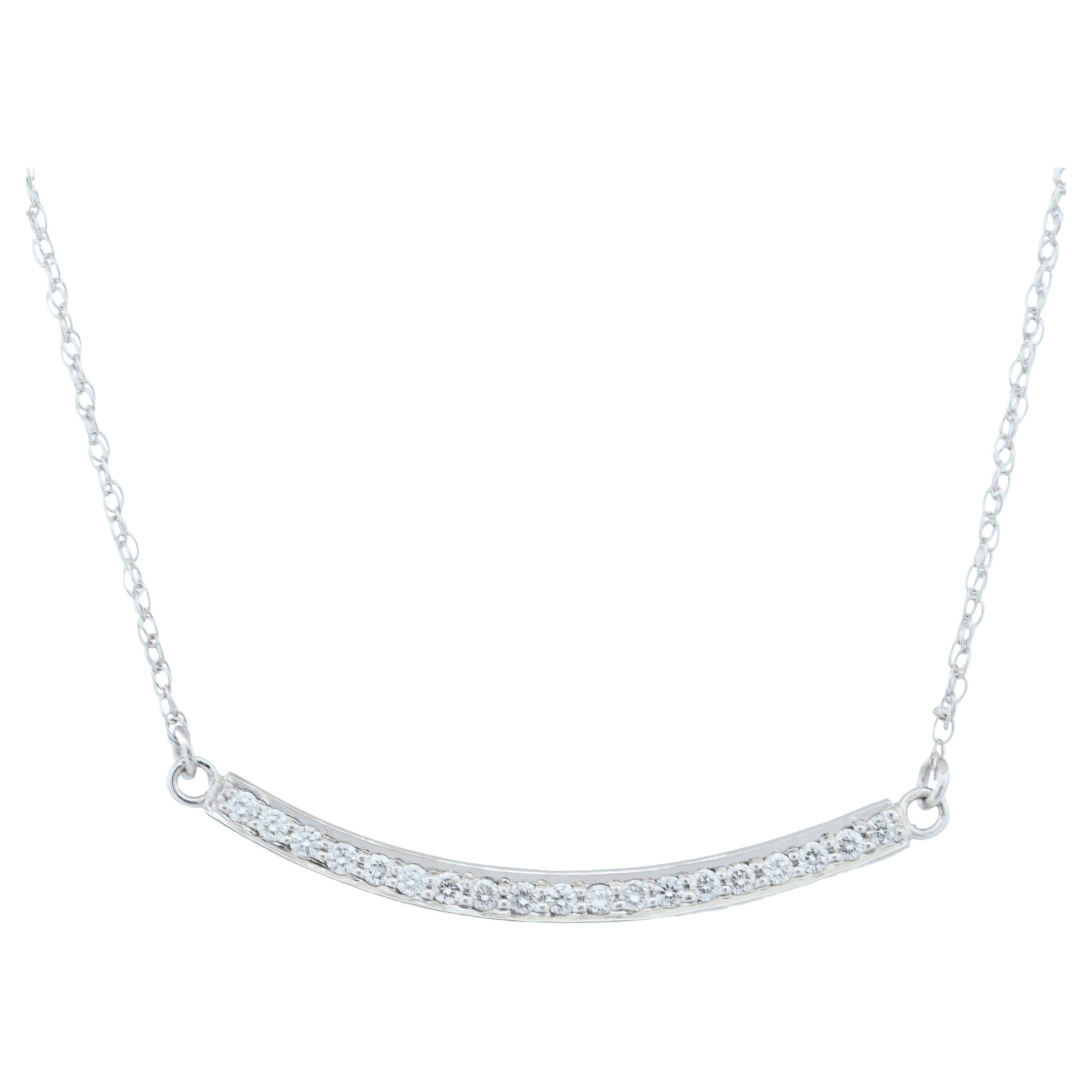 Collier Scoop en or blanc 18K au design Classic