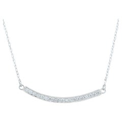 Classic Design 18K White Gold Scoop Necklace