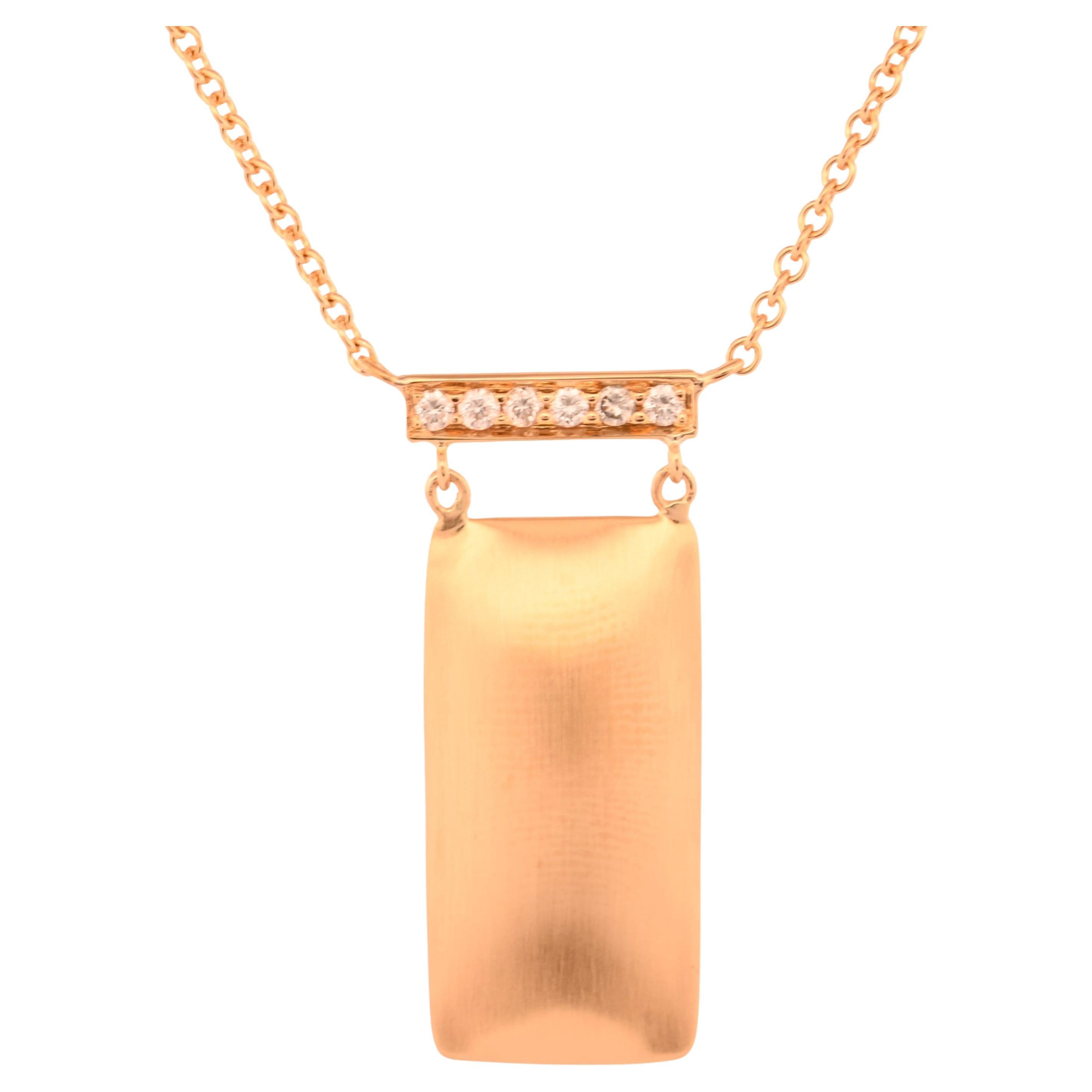 Collana verticale Pillow Talk in oro giallo 18K dal design classico con diamanti