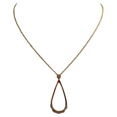 Classic Design 18K Yellow Gold Soleil Pave Teardrop LG with Diamonds