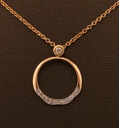 Classic Design 18K Yellow Gold Soleil Pendant