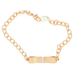 Classic Design 18K Gelbes Bandarmband mit Diamanten