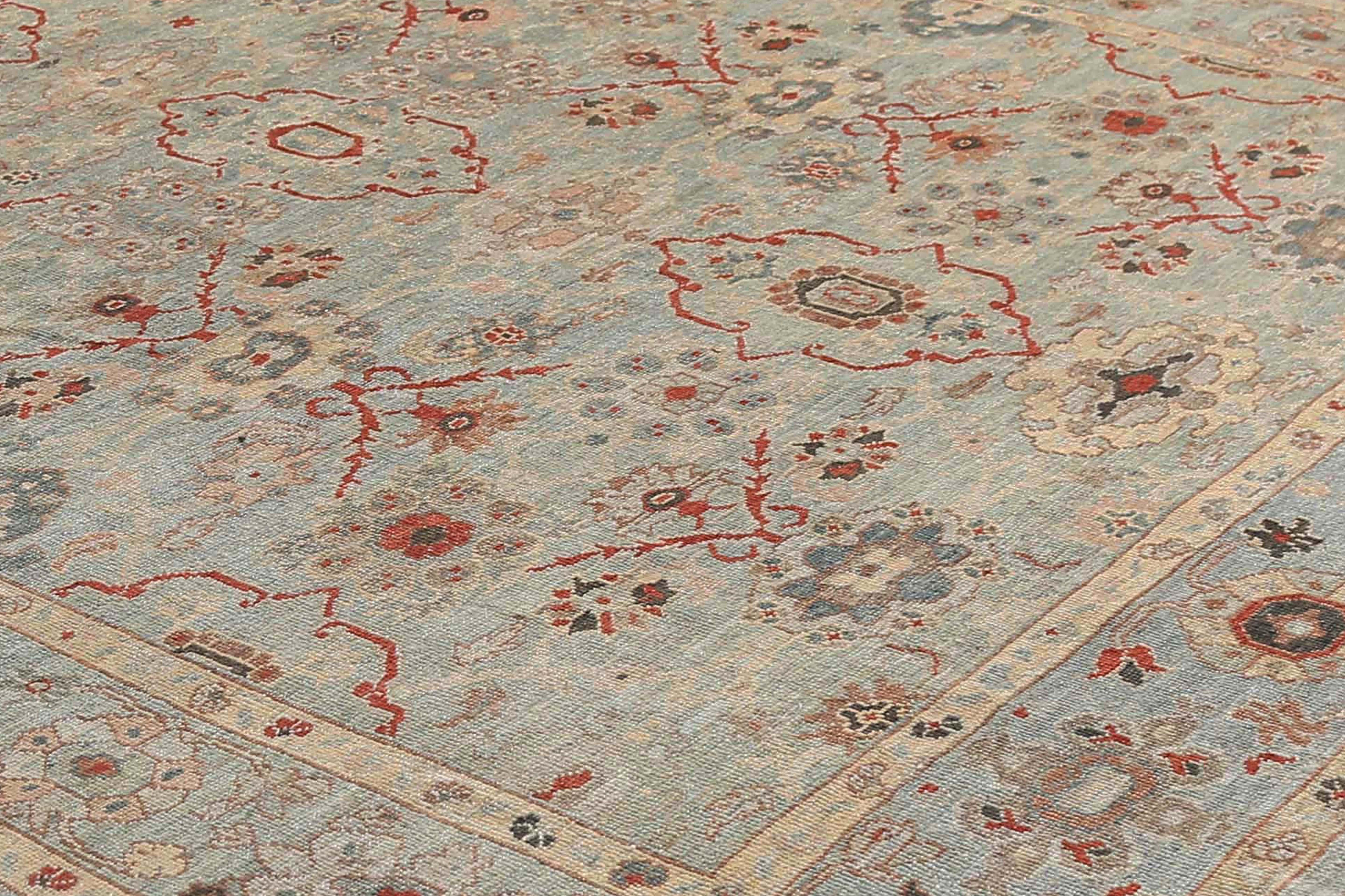 Wir stellen unseren handgefertigten Sultanabad-Teppich mit den Maßen 9'4 