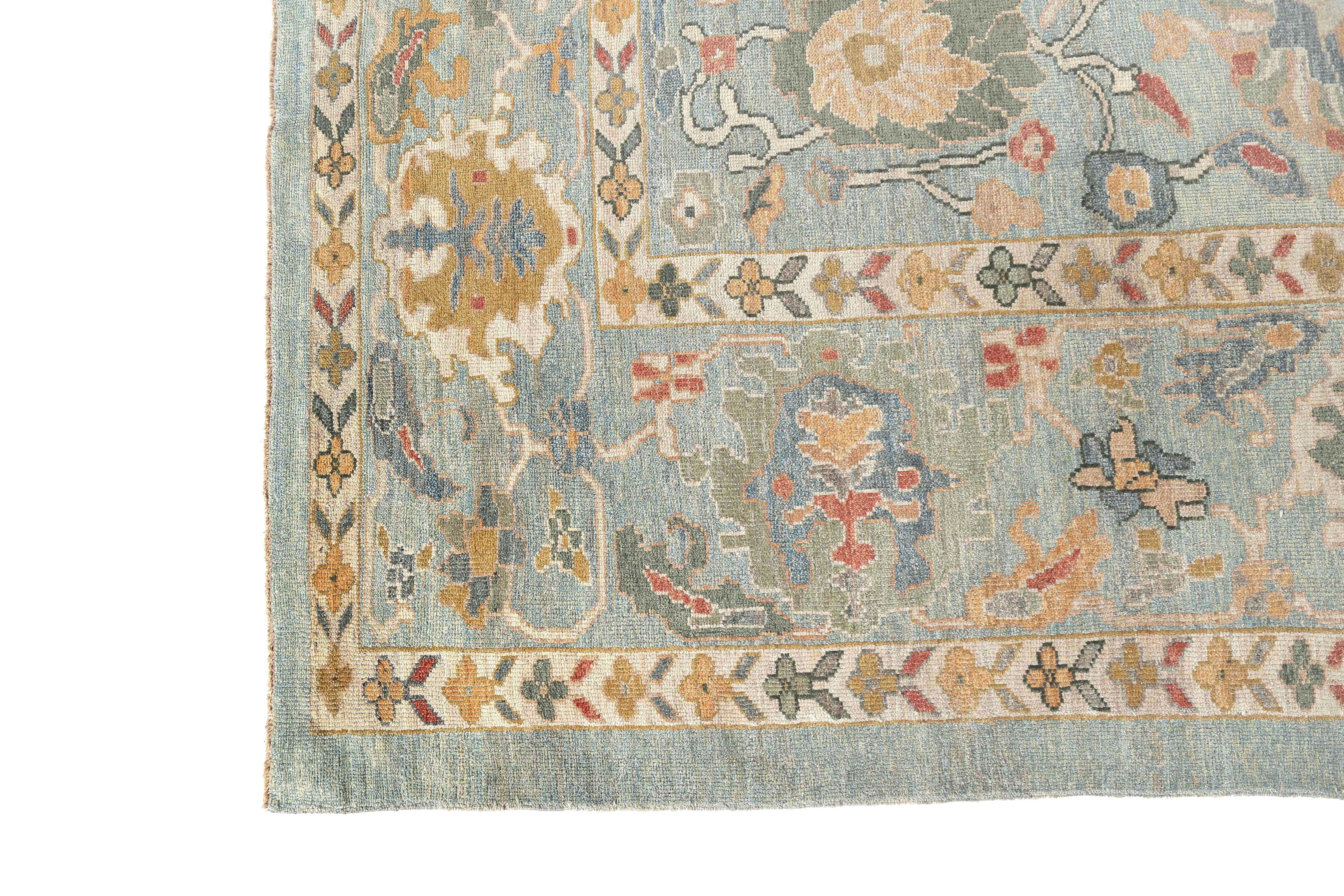 Introducing our exquisite handmade Sultanabad rug, measuring 10'0