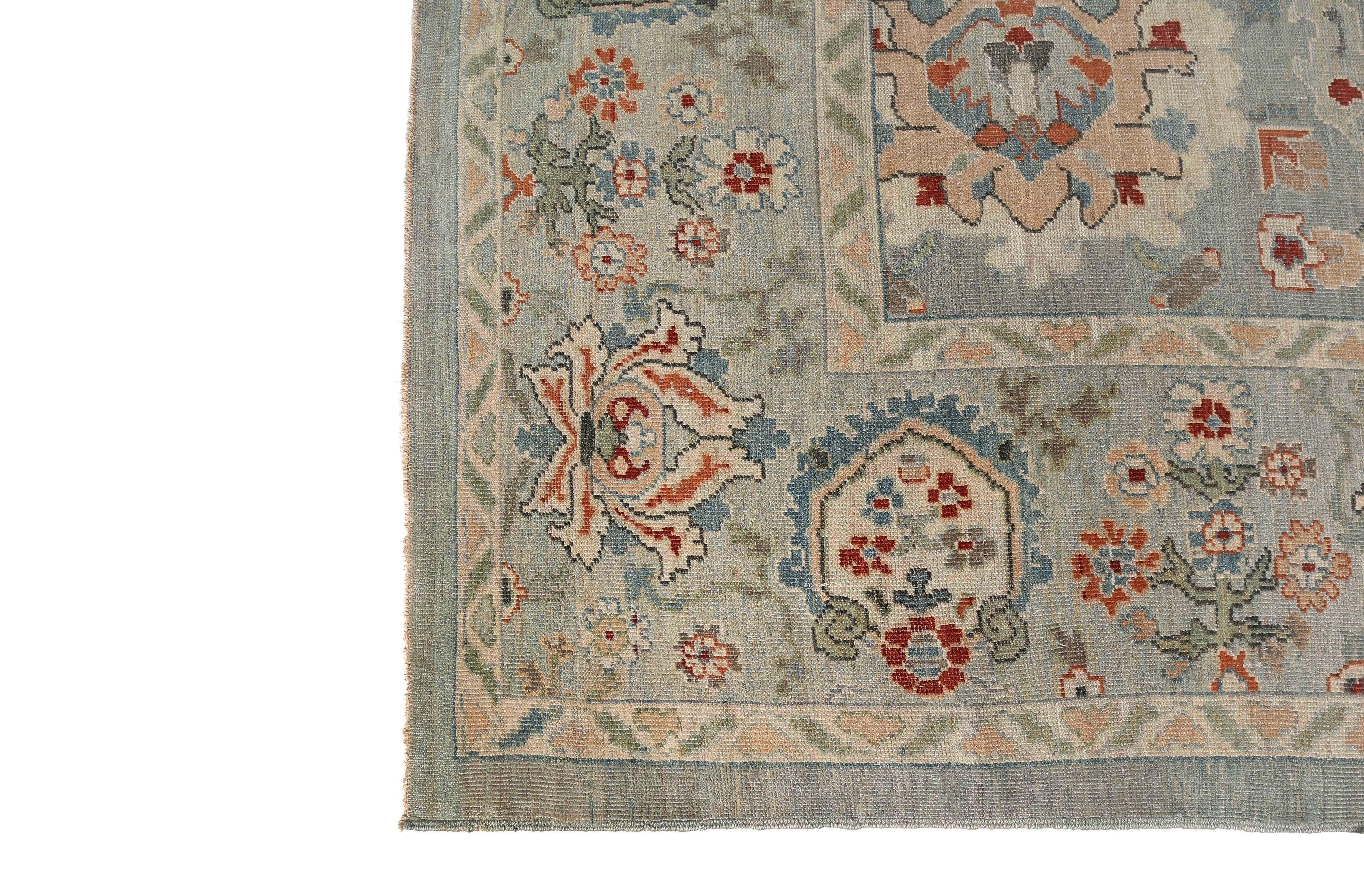 Introducing our exquisite handmade Sultanabad rug, measuring 10'2