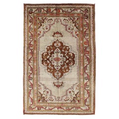 Classic Design, Intricate Antique Oushak with Fine Weave & Great Quality Wool