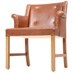 Classic Desk Chair in Leather by Ole Wanscher