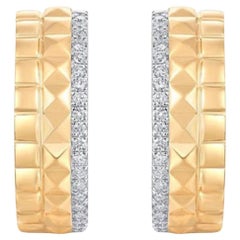 Classic Diamond 14K (or 18k upon request) Yellow Gold Halo Circle Earrings