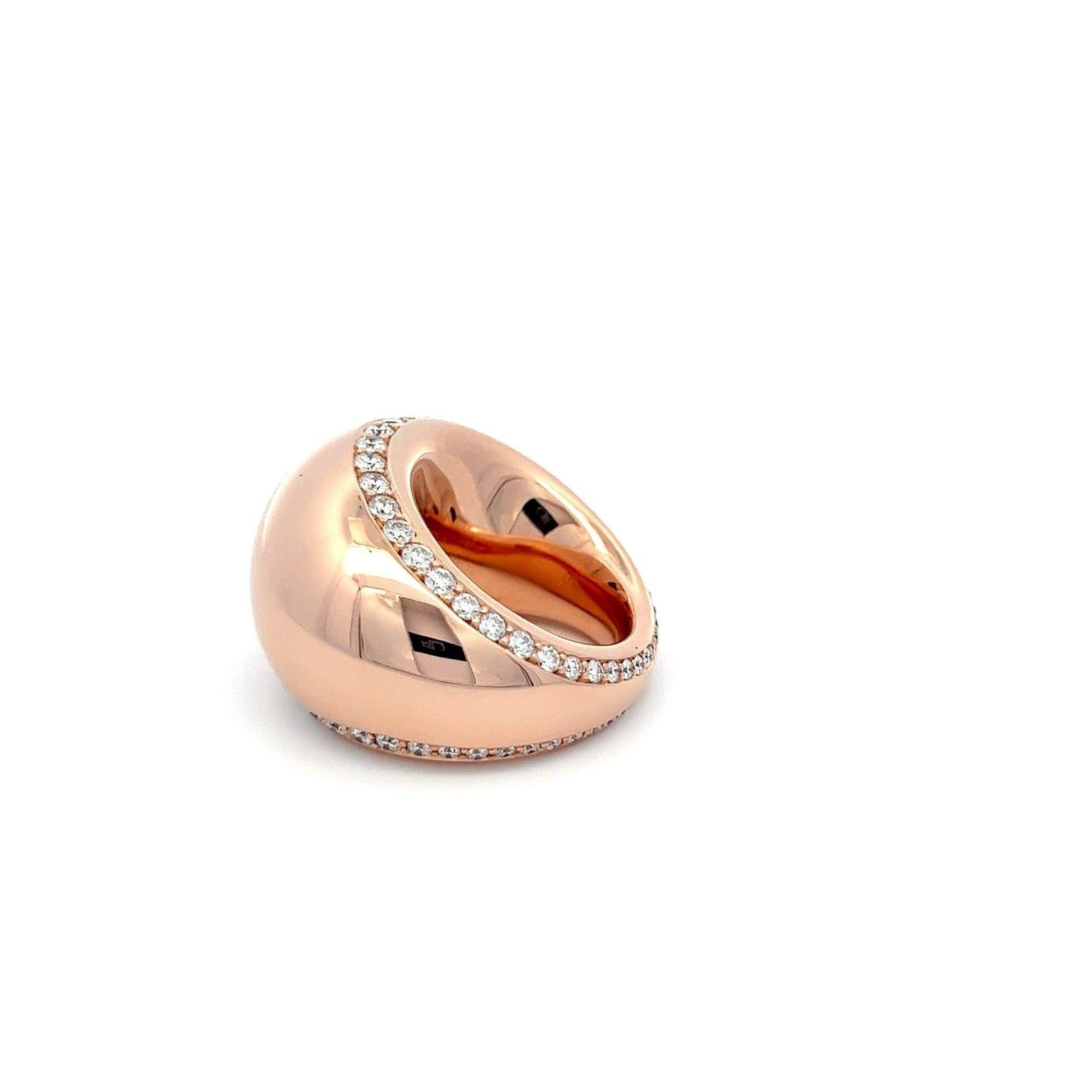 Taglio cuscino antico Anello esclusivo con diamante classico in oro rosa 18 carati in vendita
