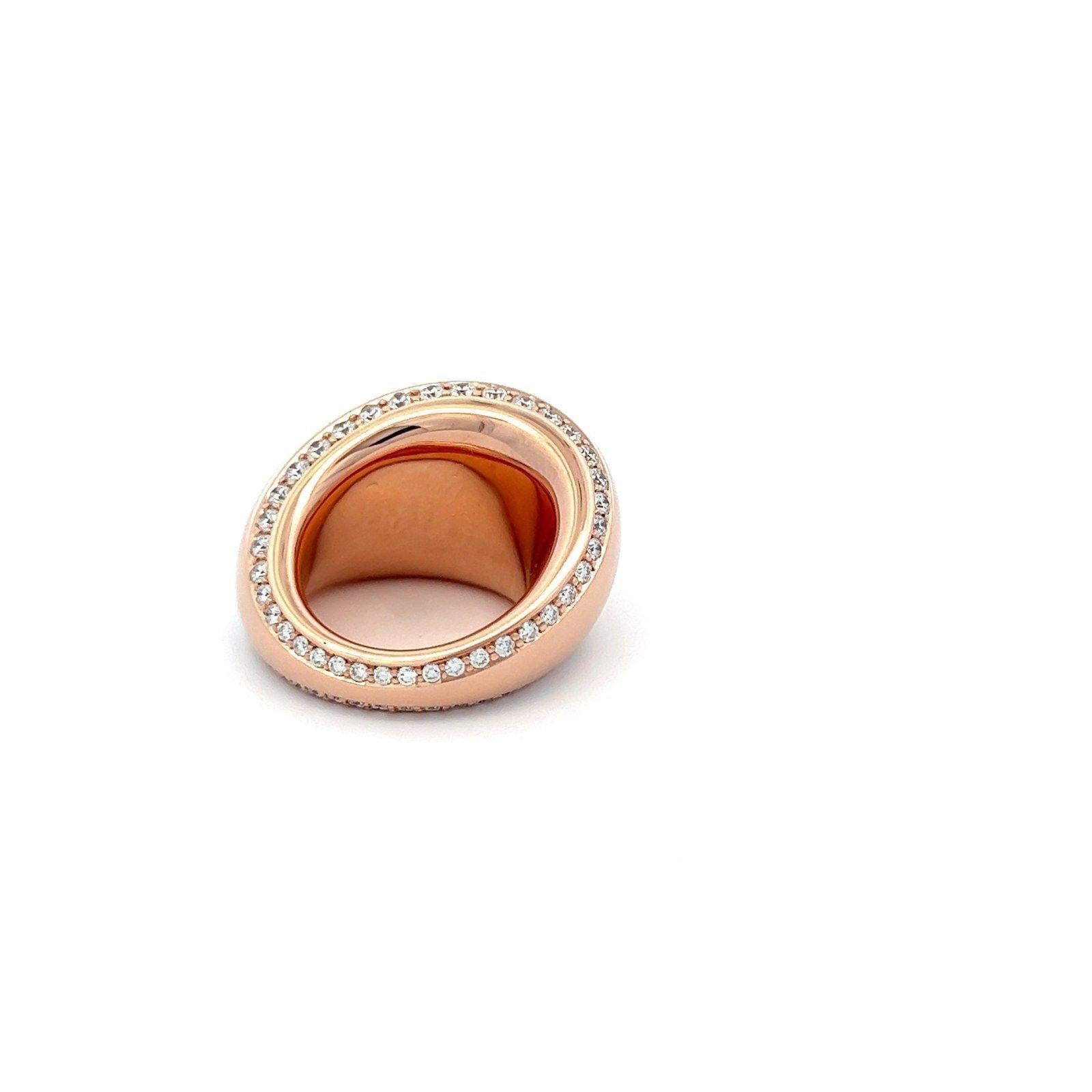 Anello esclusivo con diamante classico in oro rosa 18 carati In condizioni Nuovo in vendita a Genève, GE