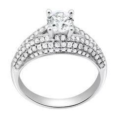 Classic Diamond 18K White Gold Exclusive Ring for Her