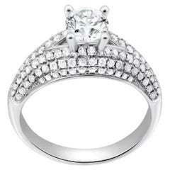 Classic Diamond 18K White Gold Exclusive Ring for Her