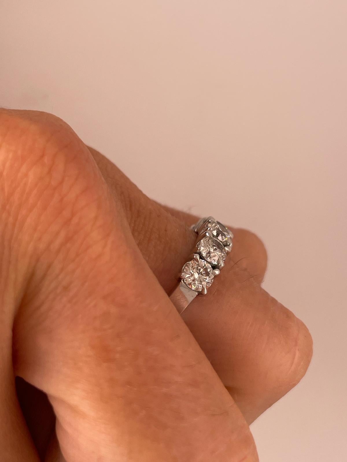 For Sale:  Classic diamond band in 18ct white gold and 5 = 2ct of diamonds 3