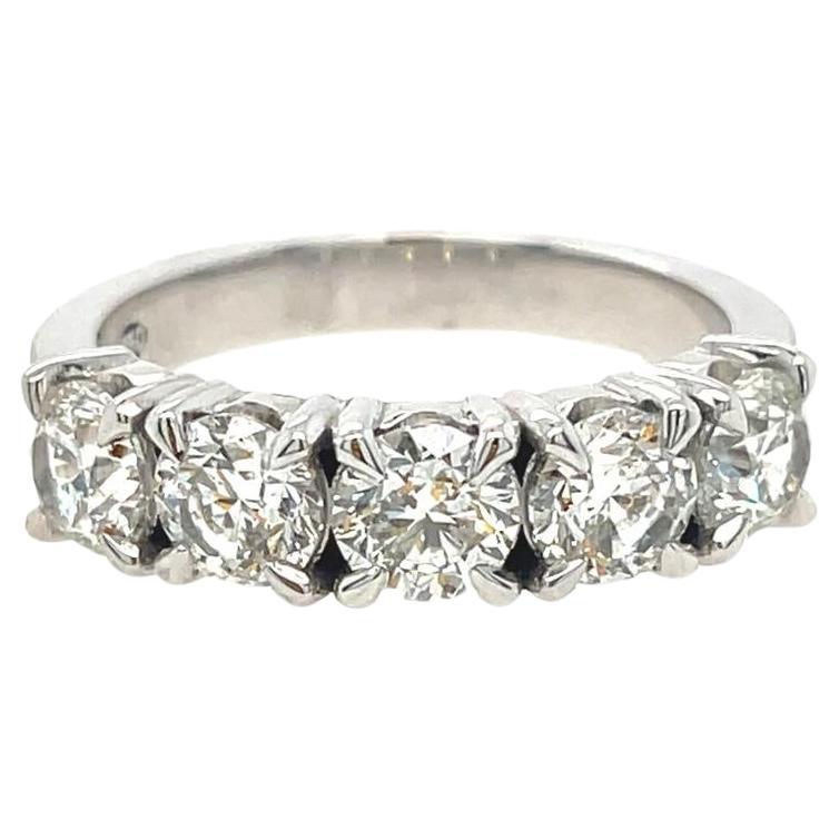 For Sale:  Classic diamond band in 18ct white gold and 5 = 2ct of diamonds