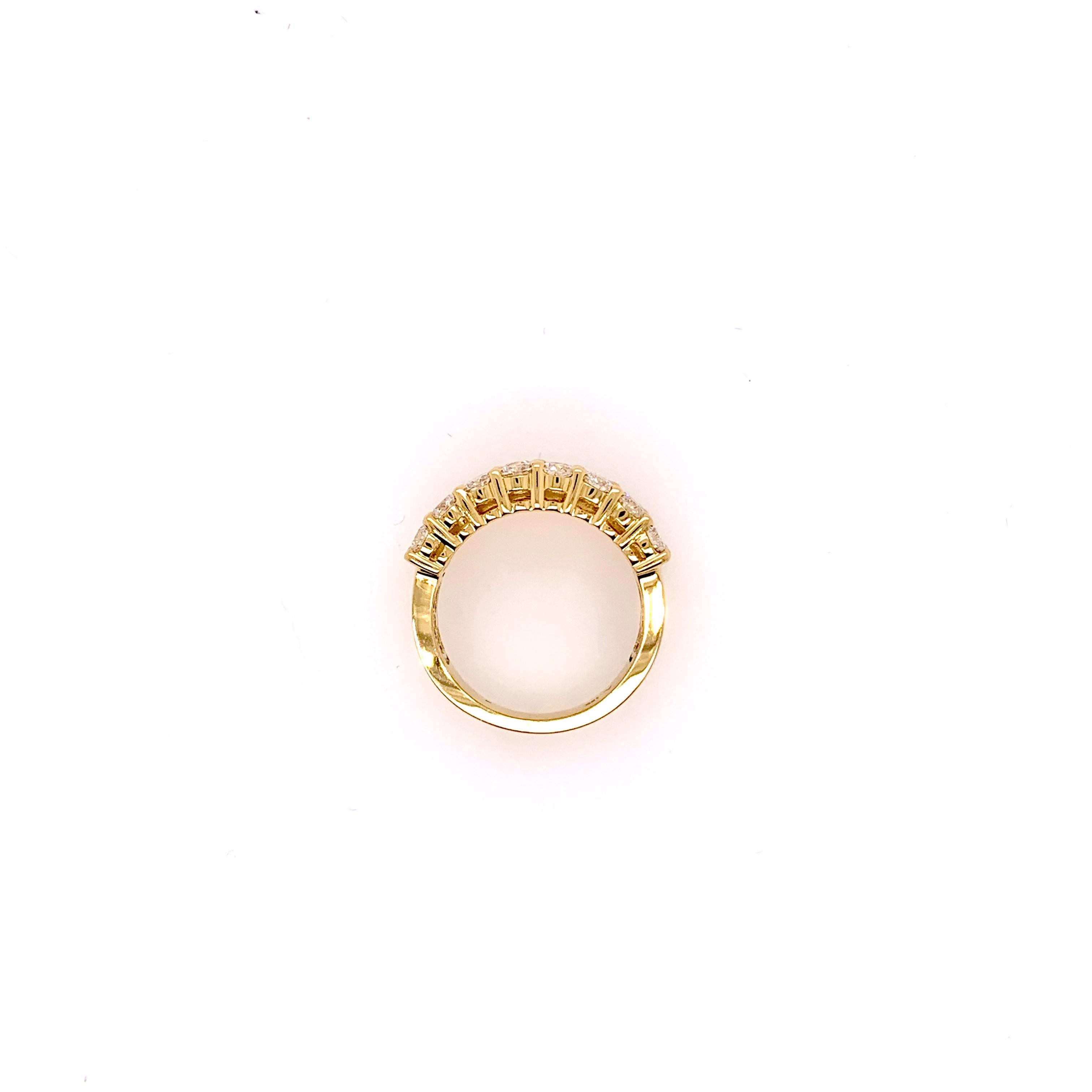 Contemporary Classic Diamond Band in 18K Yellow Gold For Sale