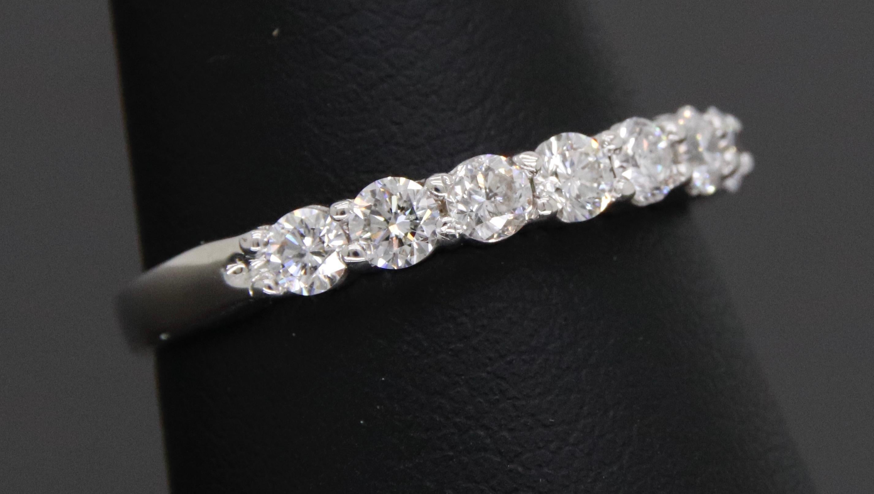 Classic Diamond Band Made in 18k White Gold For Sale 8