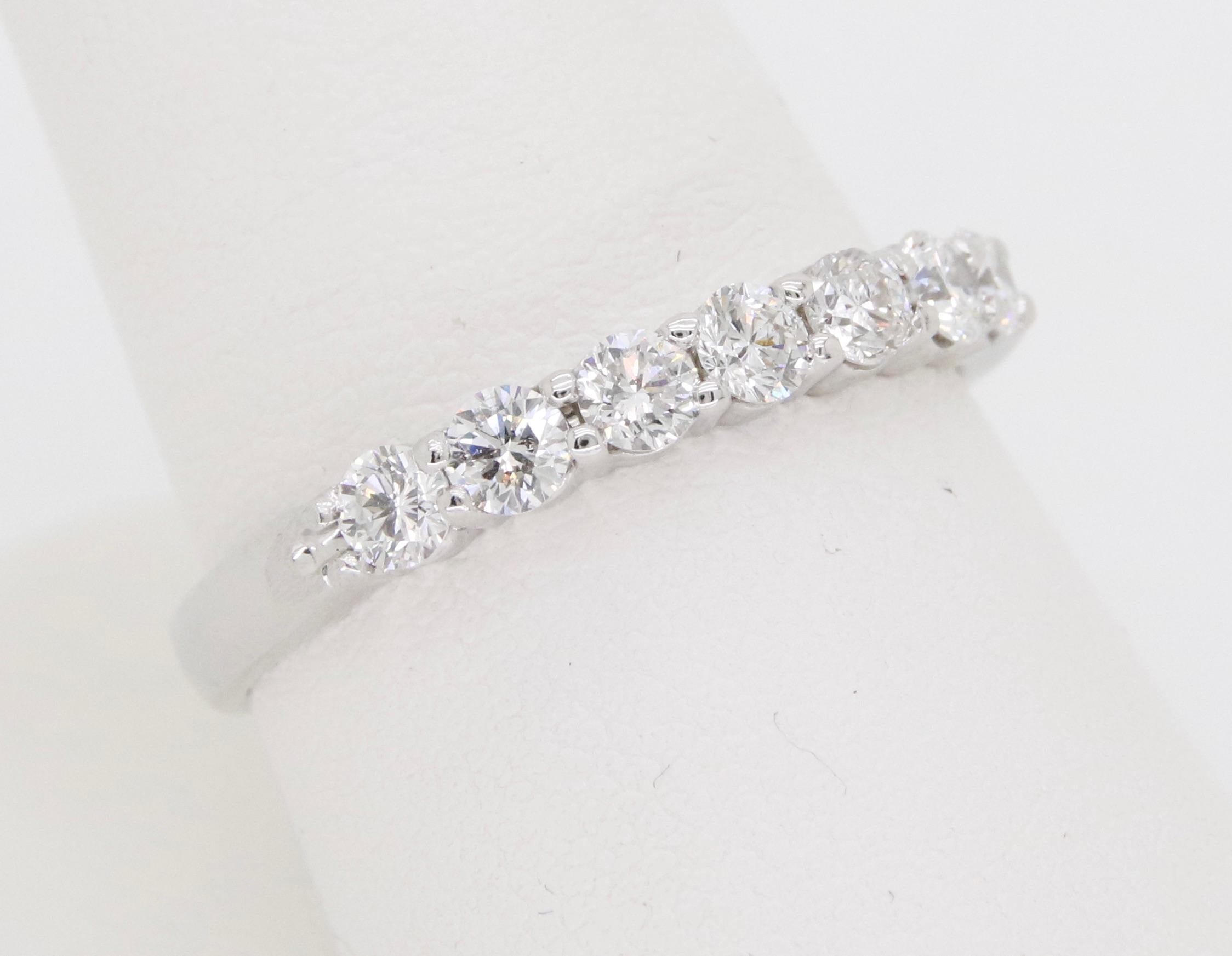 Classic Diamond Band Made in 18k White Gold For Sale 1