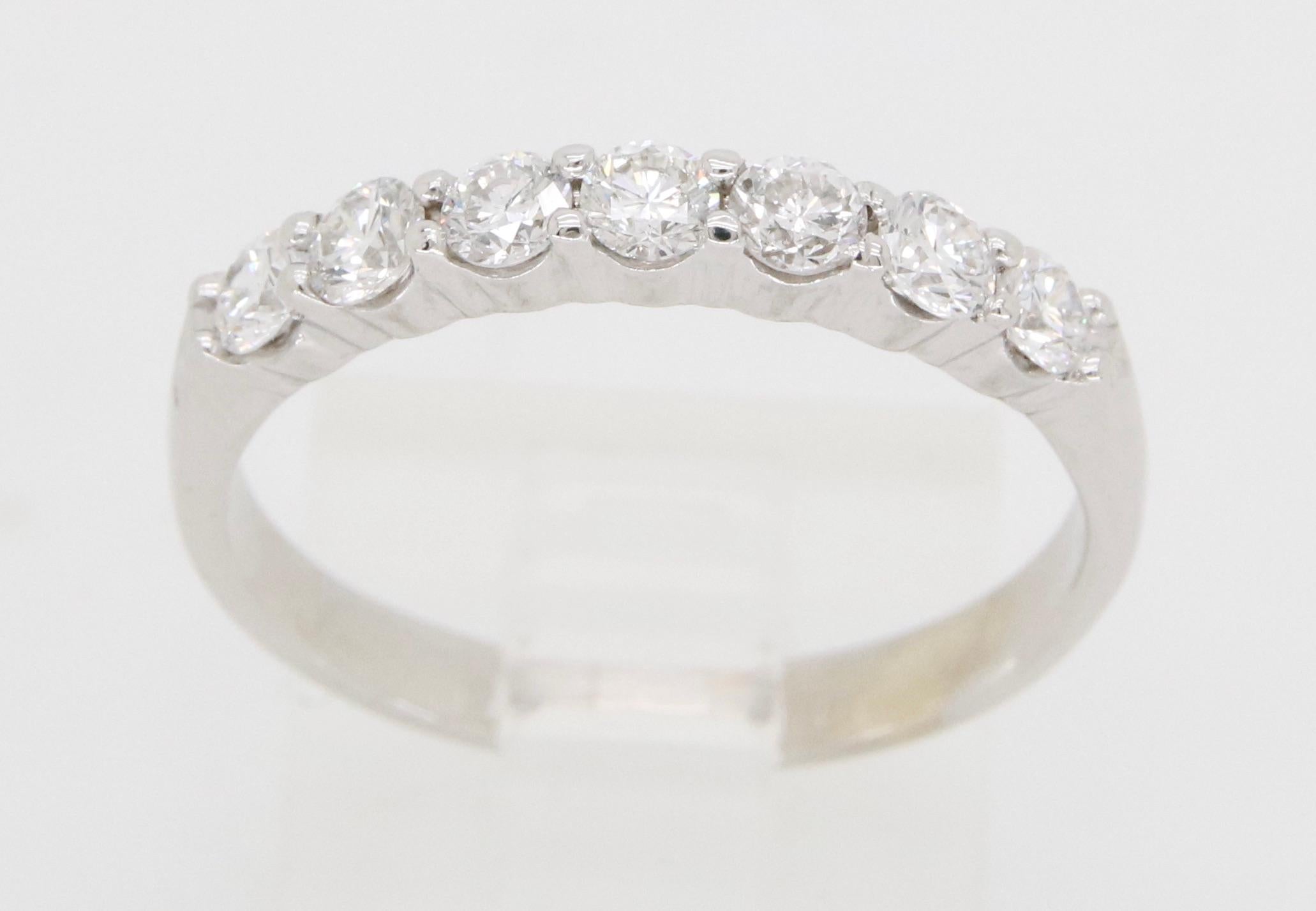 Classic Diamond Band Made in 18k White Gold For Sale 2