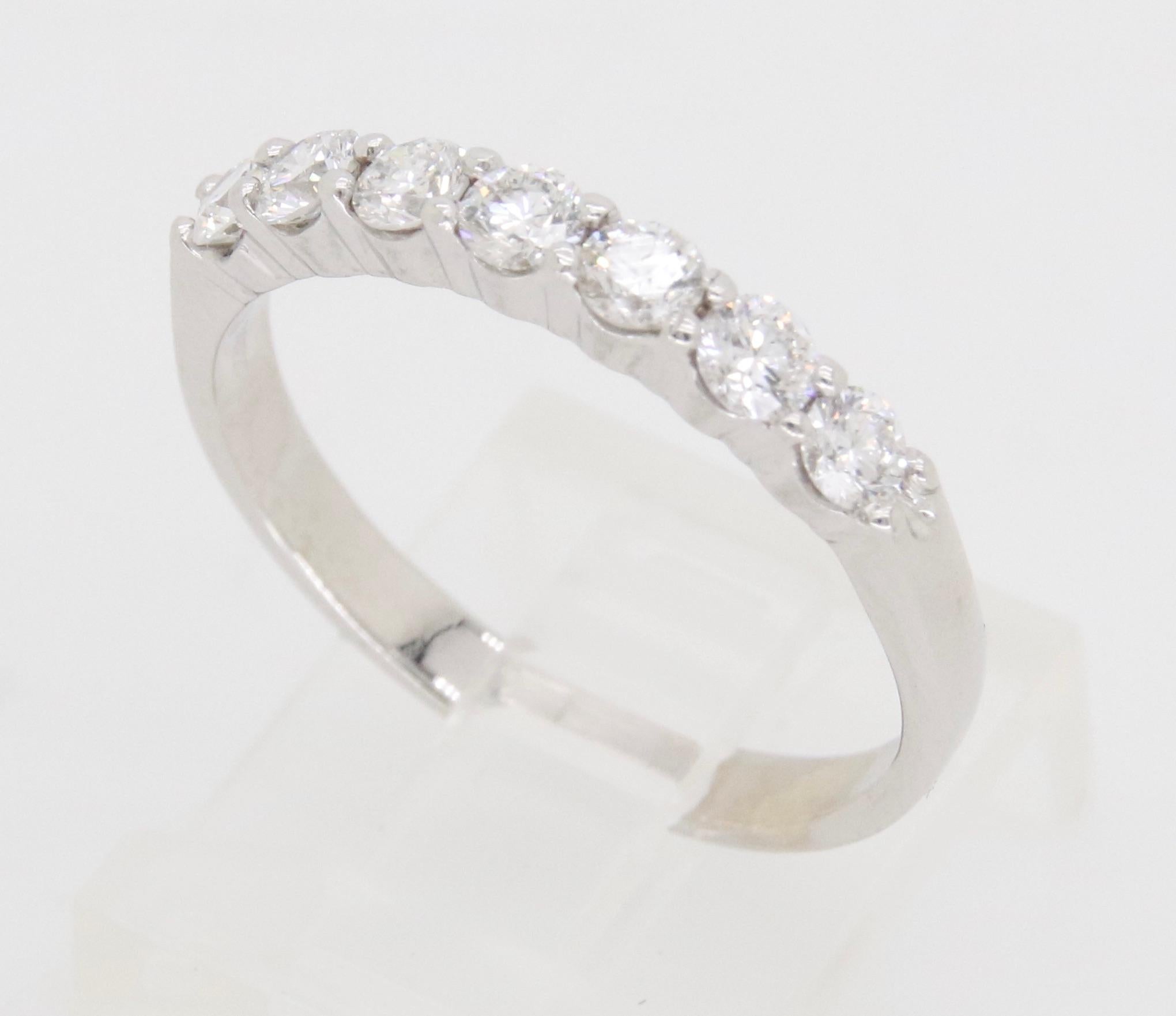 Classic Diamond Band Made in 18k White Gold For Sale 3