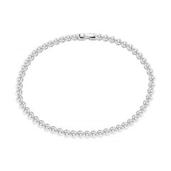 Bracciale classico con diamanti in oro bianco 14K