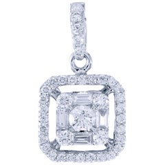 Classic Diamond Chain Necklace in 18 Karat White Gold